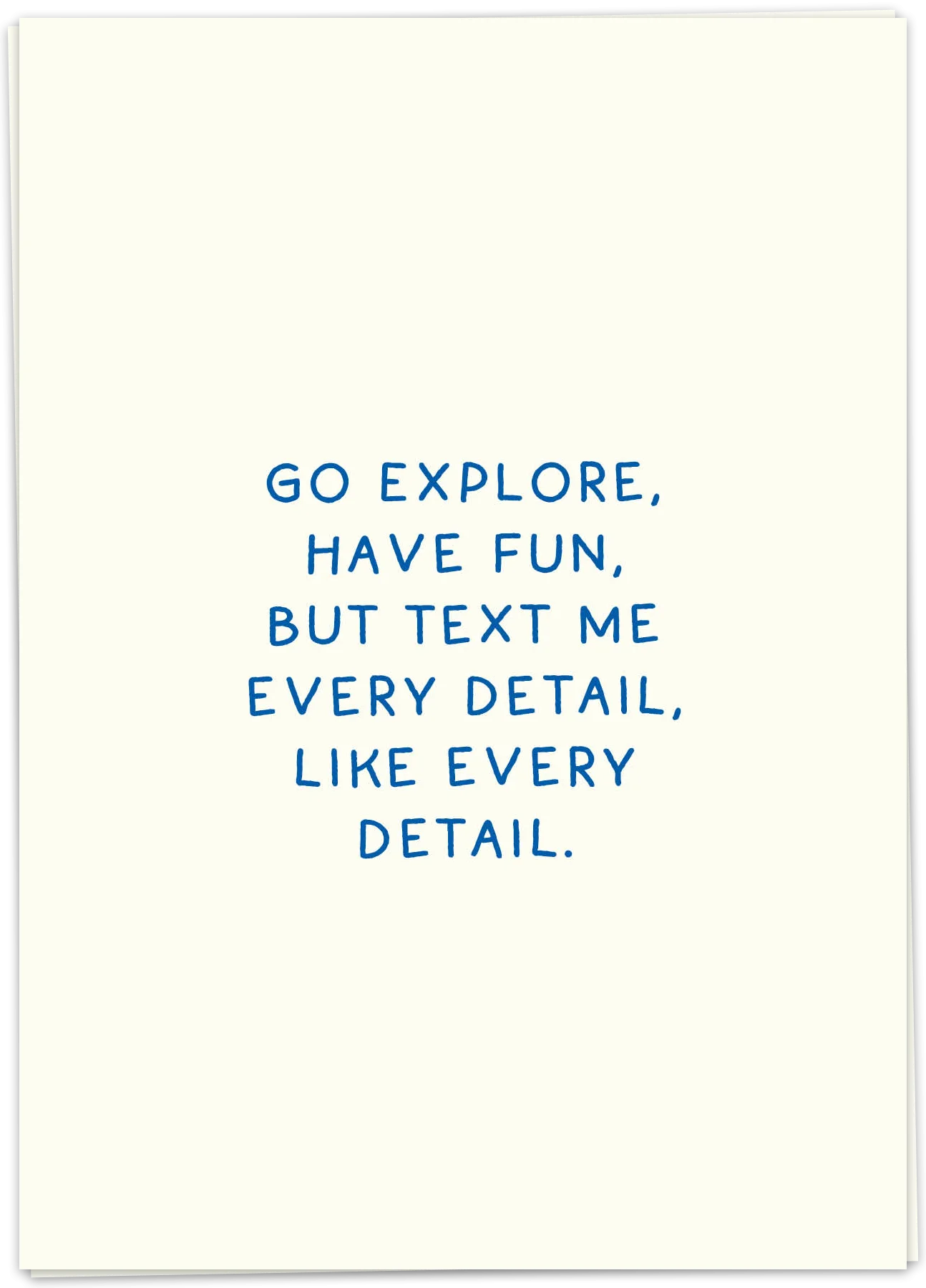 Text every detail - Kaart Blanche