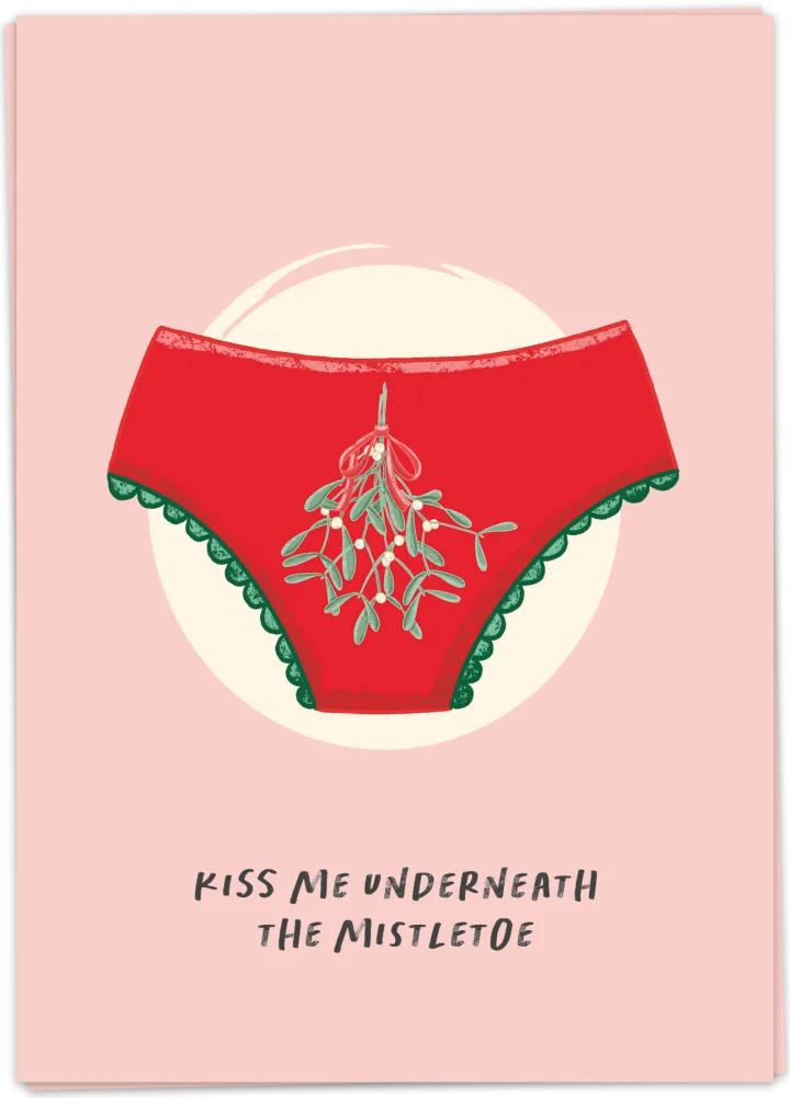 Kiss me Mistletoe girl - Kaart Blanche