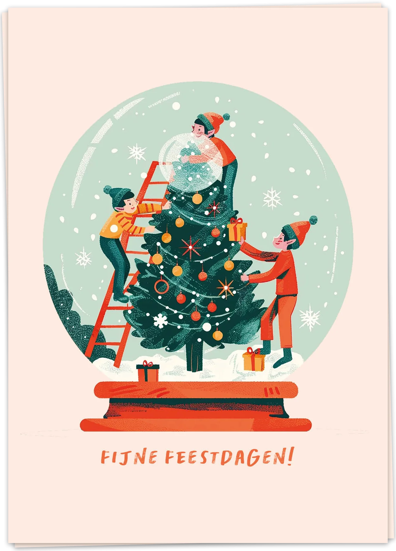 Fijne feestdagen elfjes - Kaart Blanche