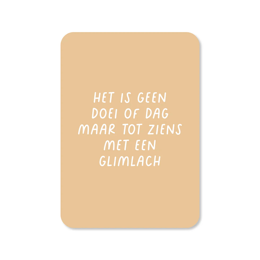 Kaartje Tot ziens