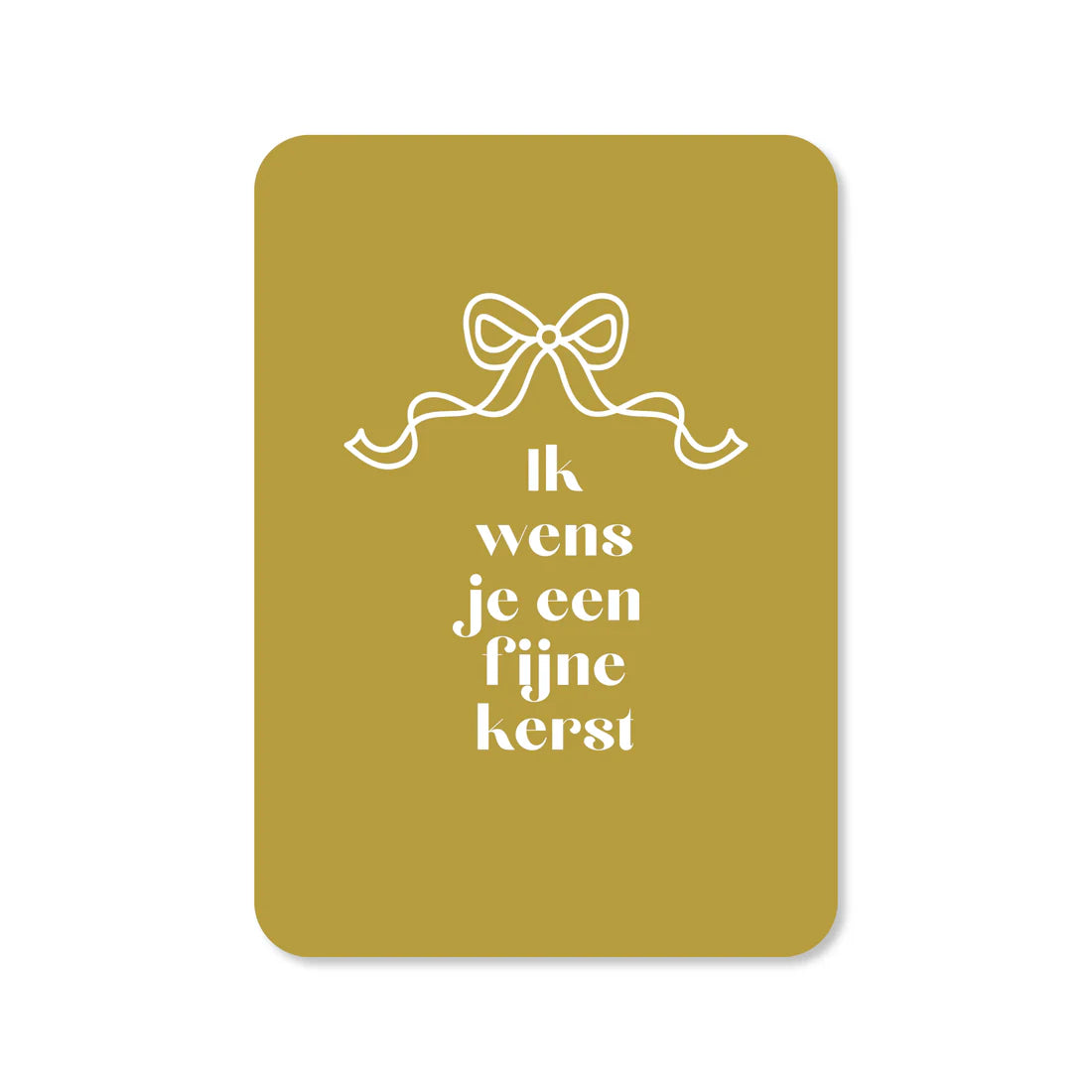 Kaartje Ik wens je een fijne kerst