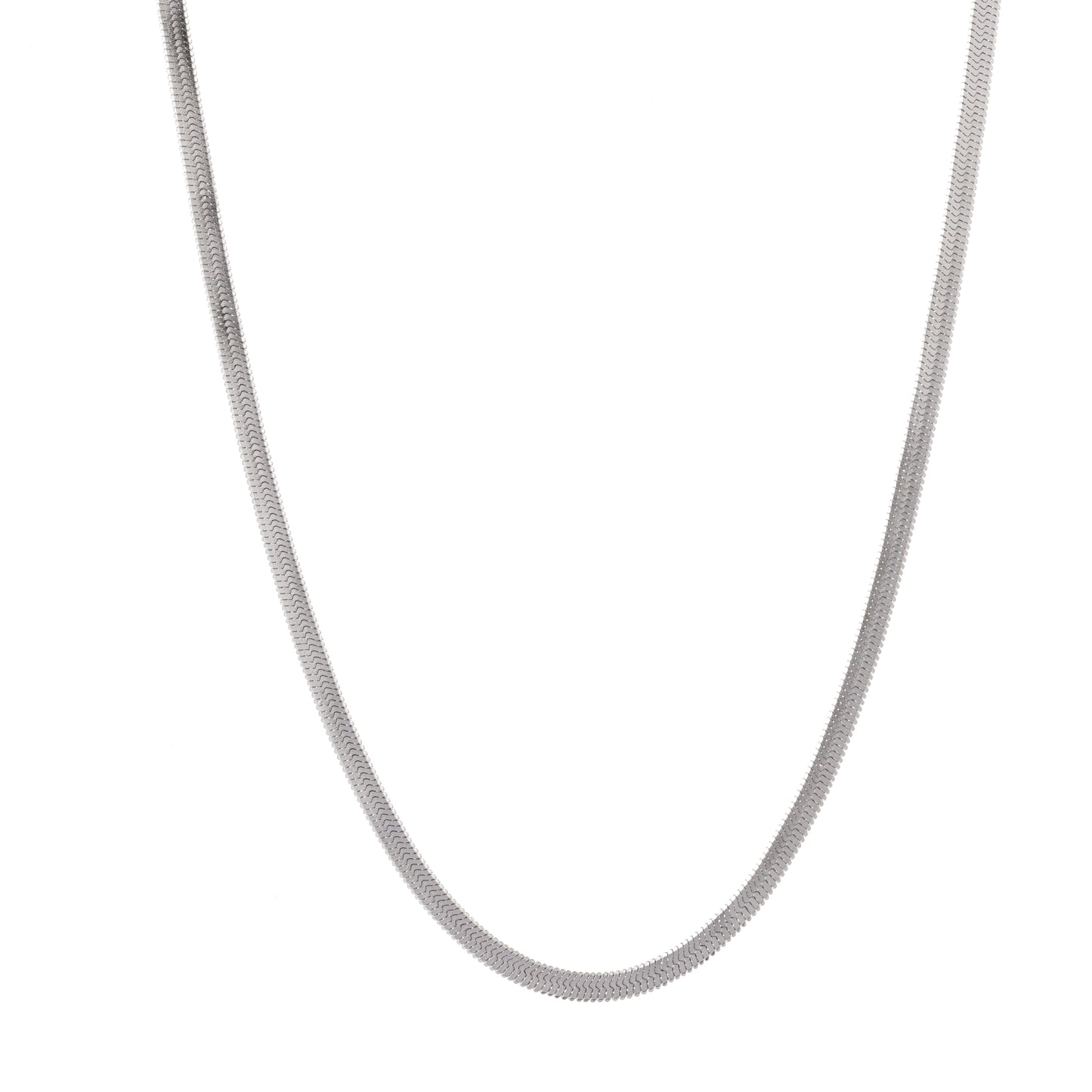 Ketting Flat link zilver