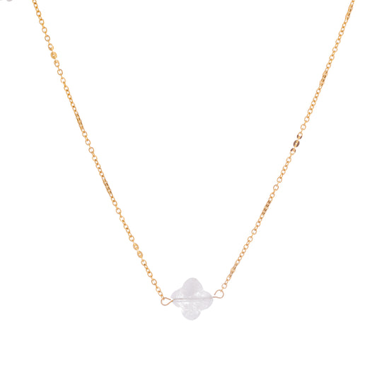 Ketting Stone Clover goud