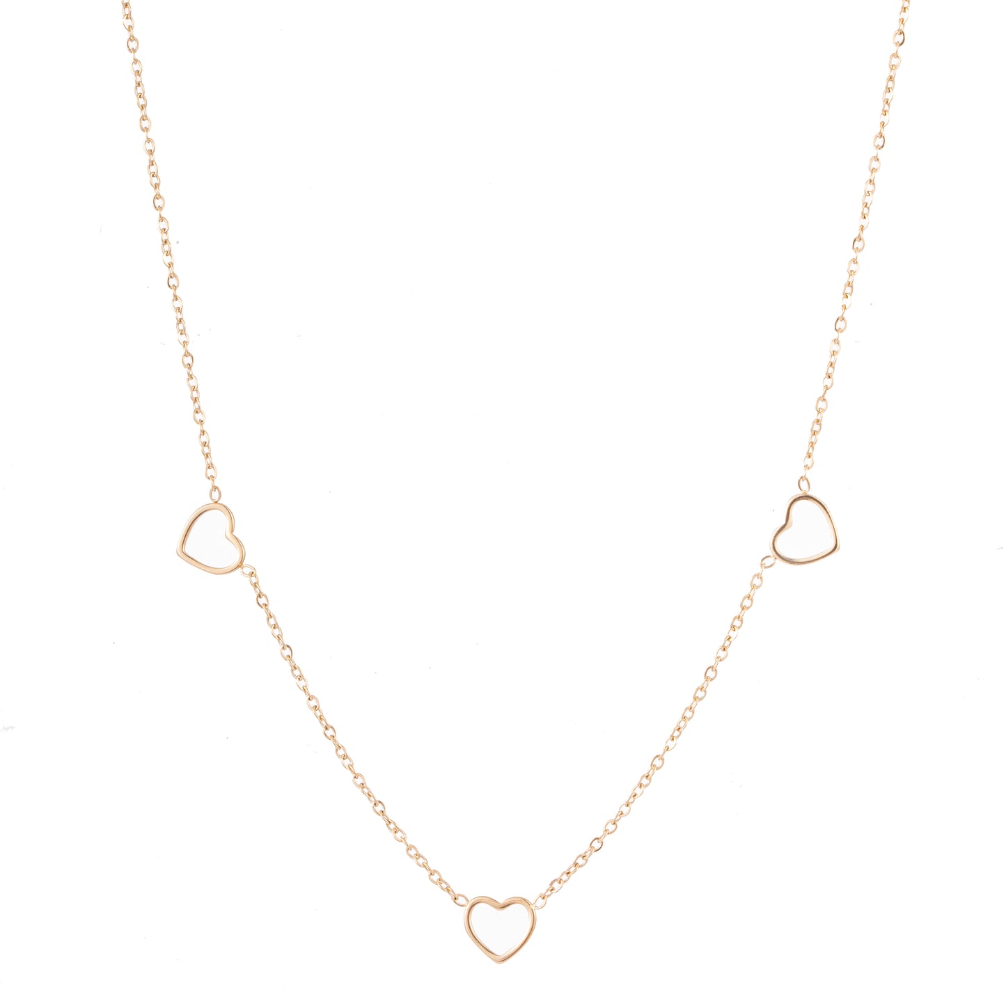 Ketting 3 Hearts goud