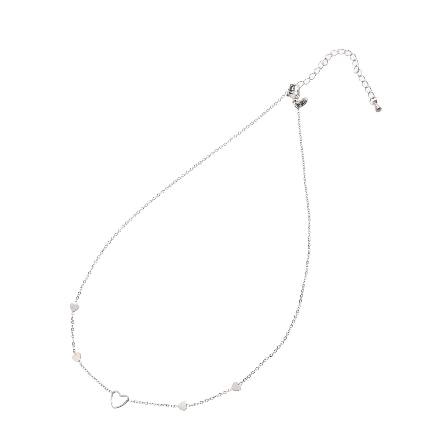 Ketting Fine Hearts zilver