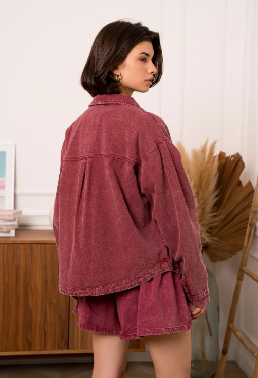 Bordeaux jeansvest