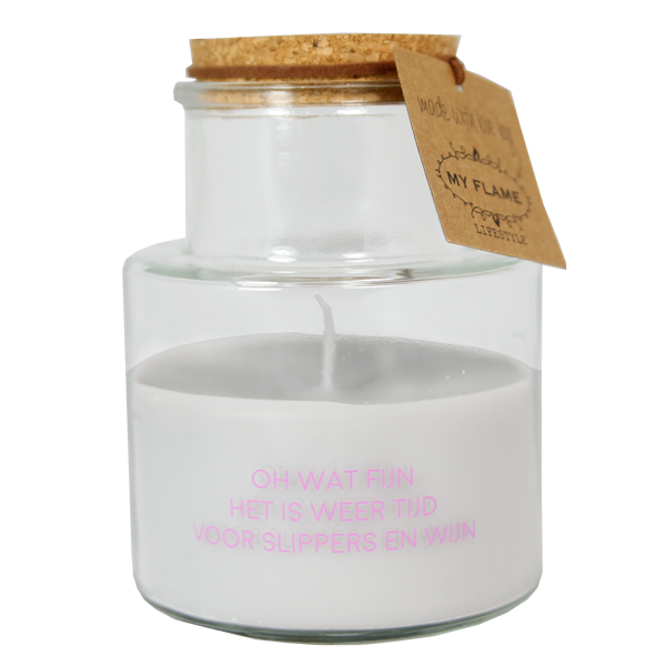 Buitenkaars Tijd voor slippers en wijn