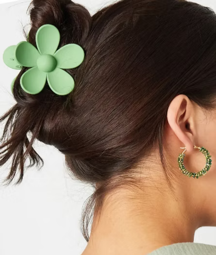 Haarspeld bloem beige