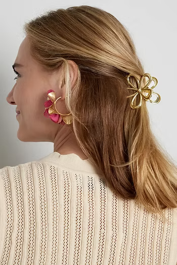 Haarspeld bloem goud