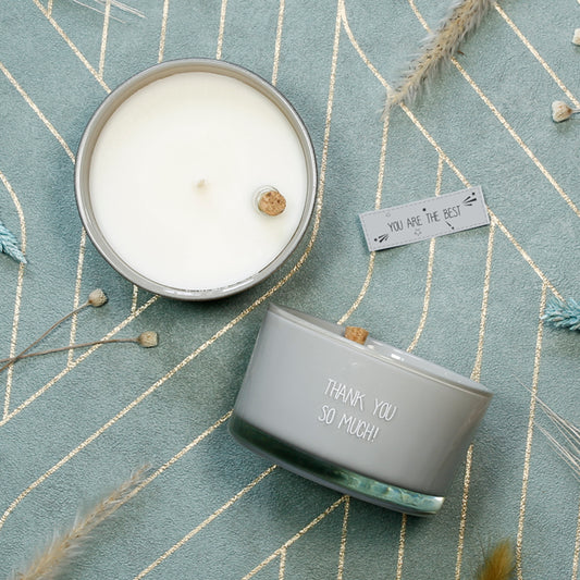 Geurkaars Flesje Thank you