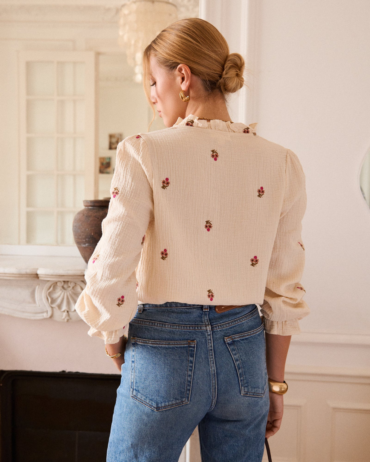 Tetra blouse bloemetjes