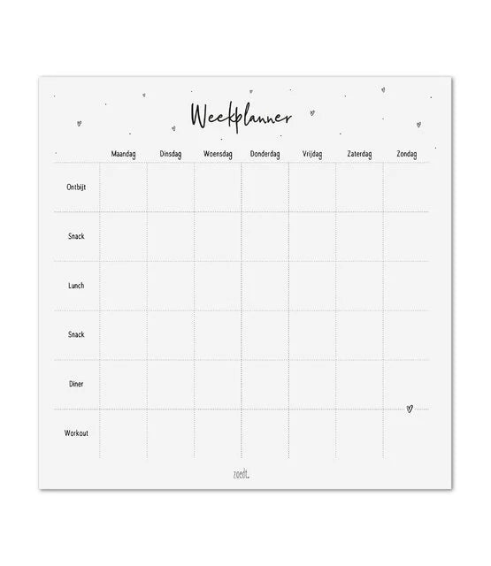 Maaltijd weekplanner