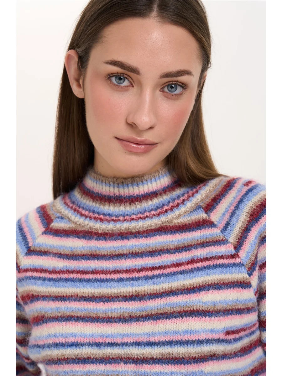 Gestreepte trui blauw