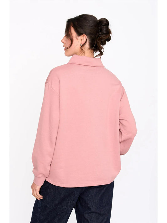 Polo sweater roze