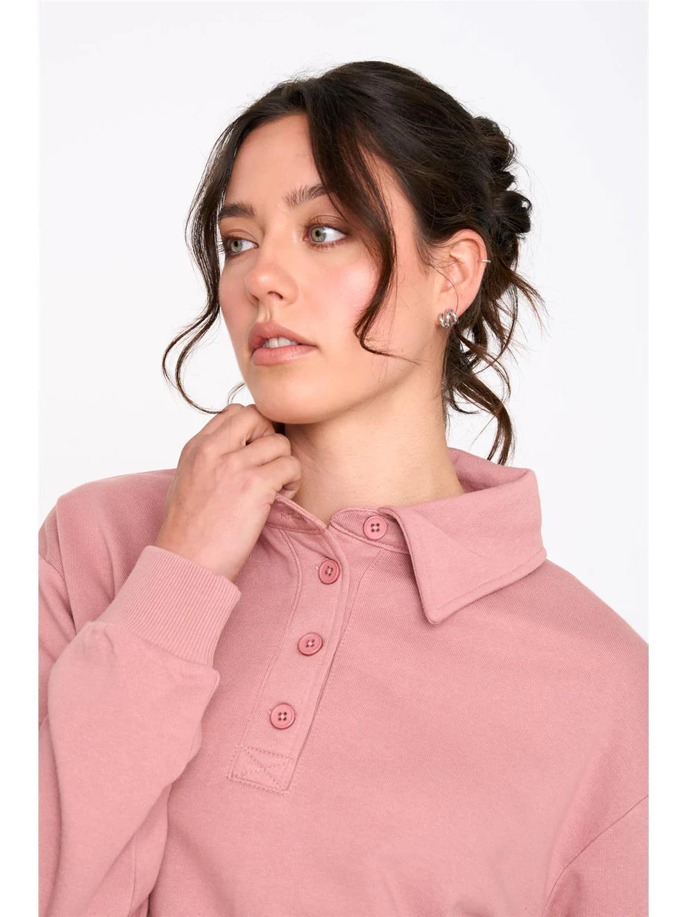 Polo sweater roze