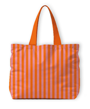 Strandtas pink-orange