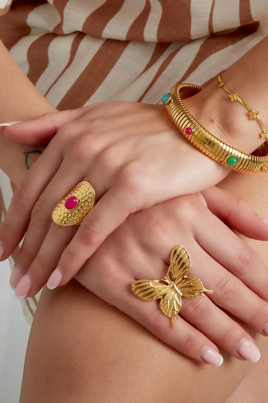 Ring Butterfly goud