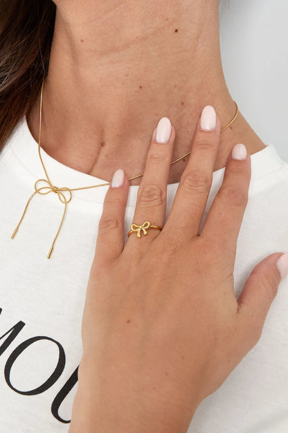 Ring Cute bow goud