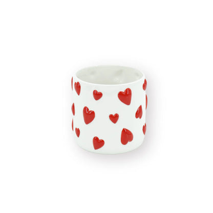 Bloempot hartjes wit (klein)