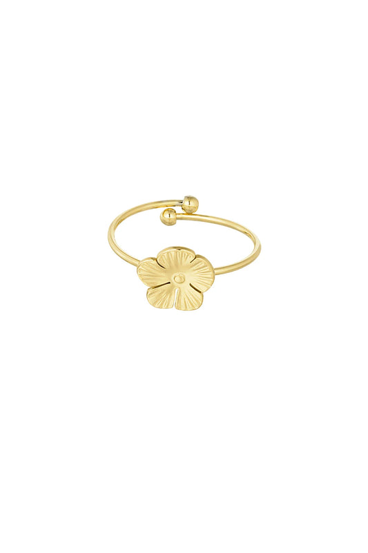 Ring Cute flower goud