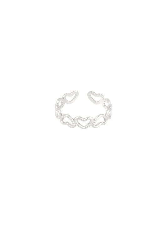 Ring Hearts zilver