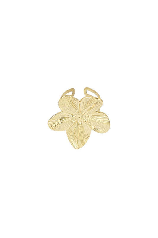 Ring Big Flower goud