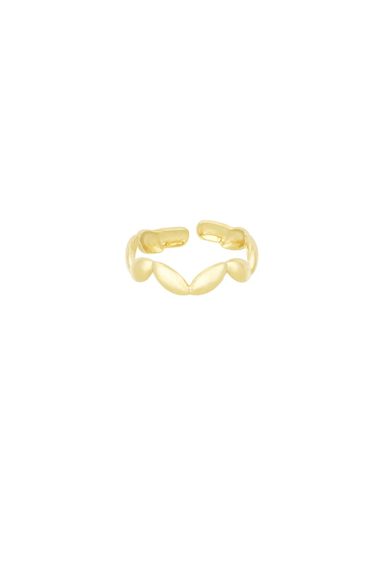 Ring Wavy wonder goud