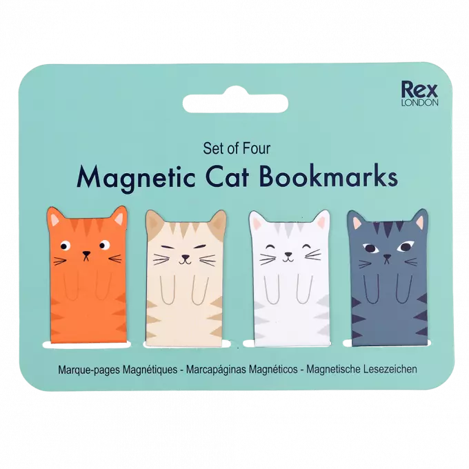 Magnetische boekenleggers kat