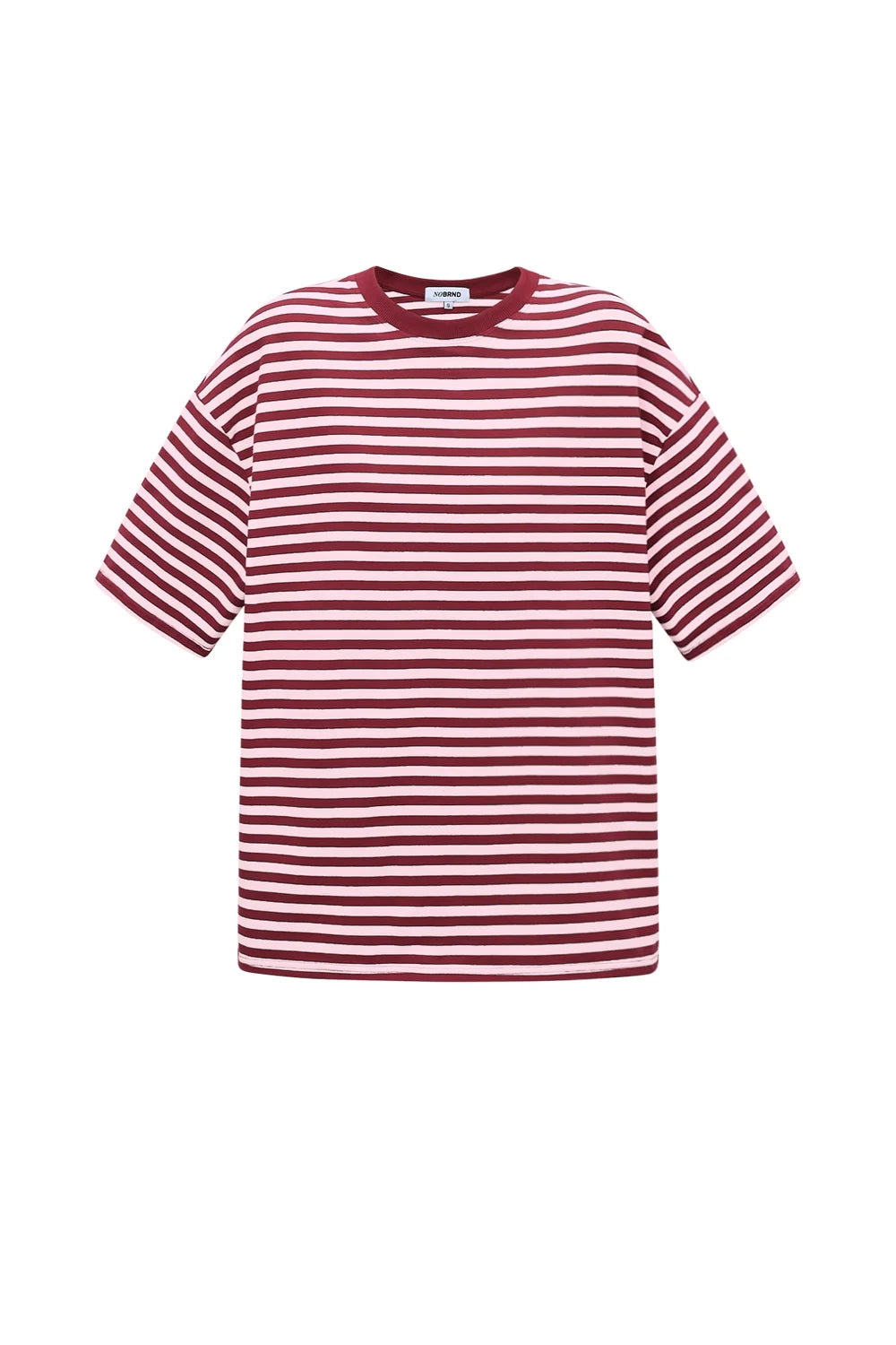 T-shirt streepjes bordeaux