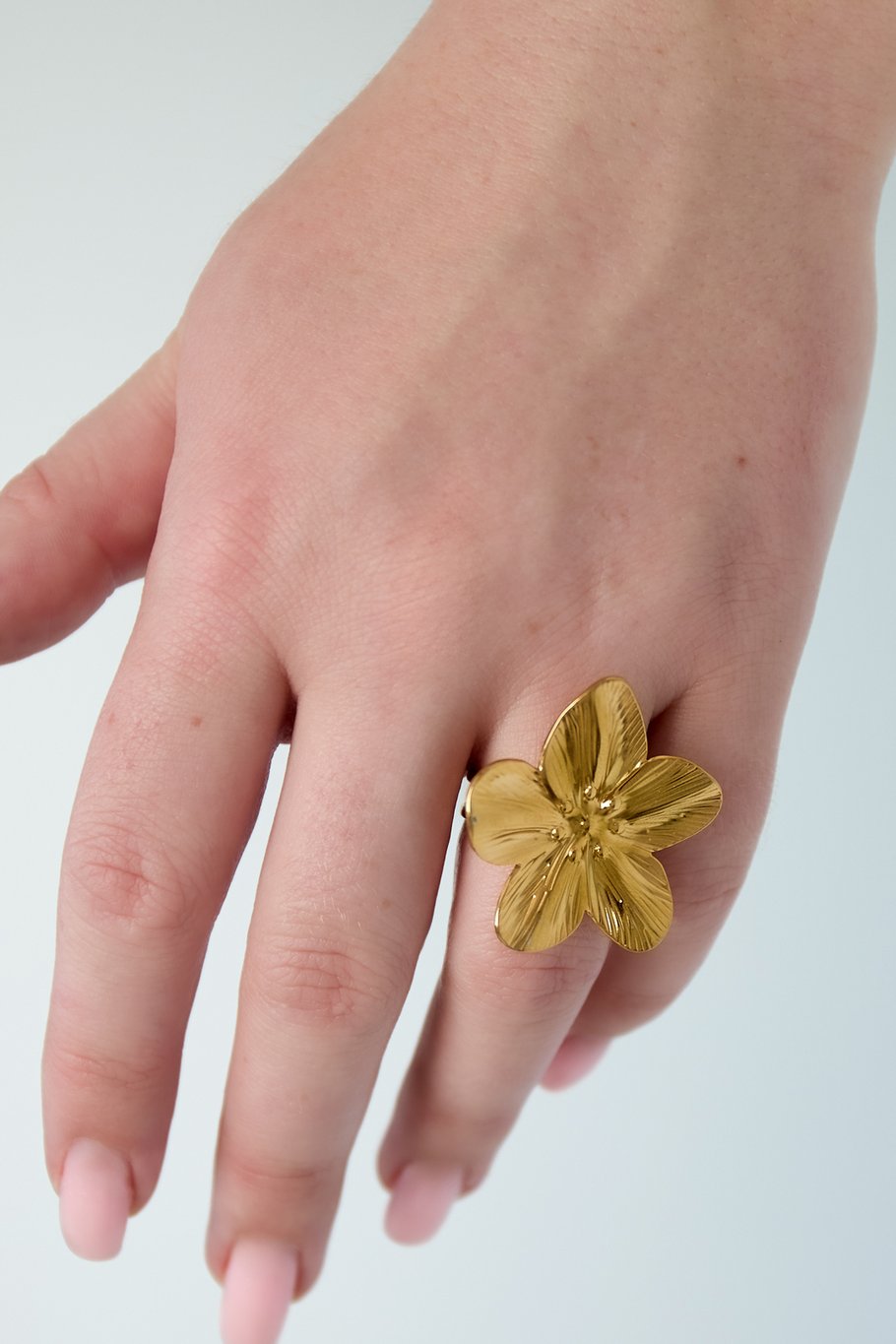 Ring Big Flower goud