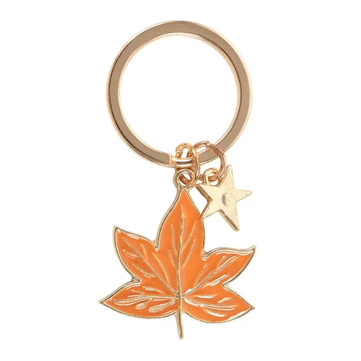 Sleutelhanger herfstblaadje