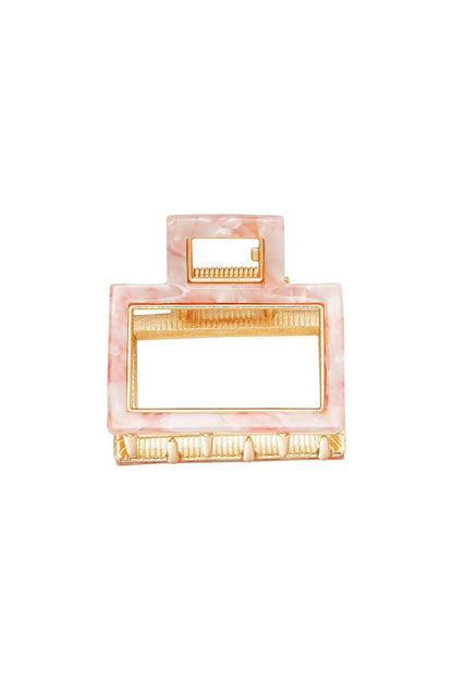 Haarspeld Open Marble roze