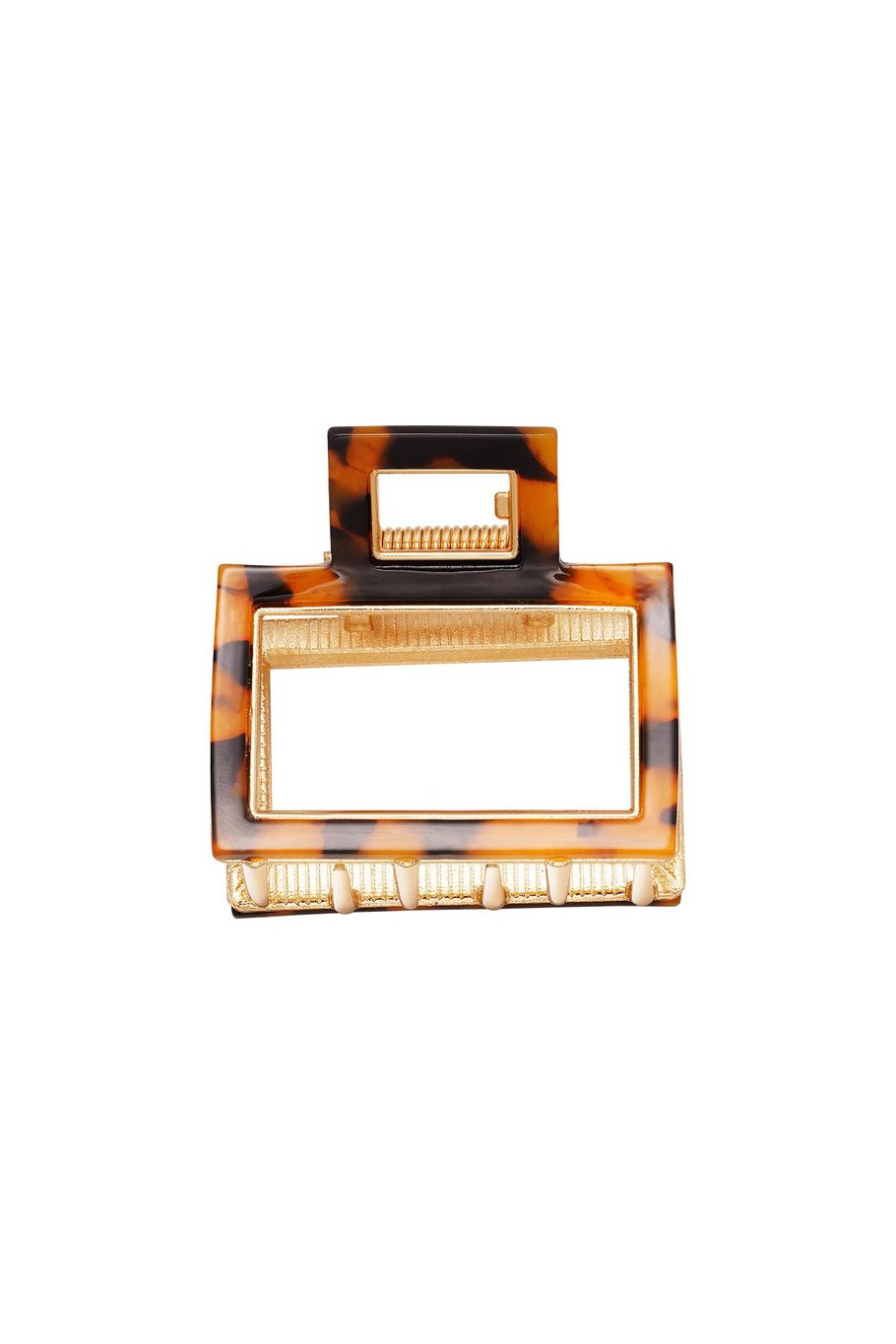 Haarspeld Open Marble bruin