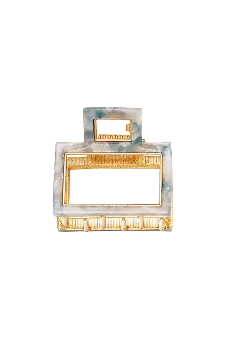 Haarspeld Open Marble blauw