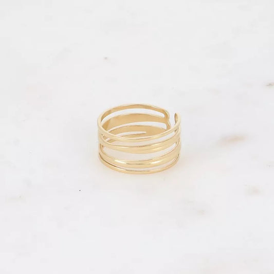 Ring 5 Layers goud