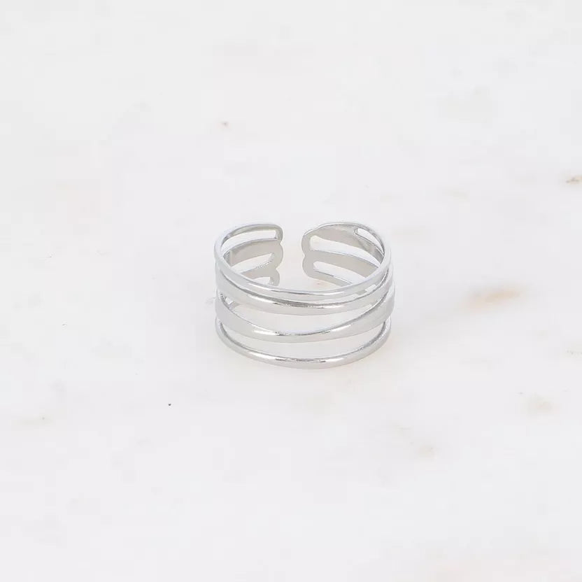 Ring 5 Layers zilver