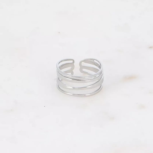 Ring 5 Layers zilver