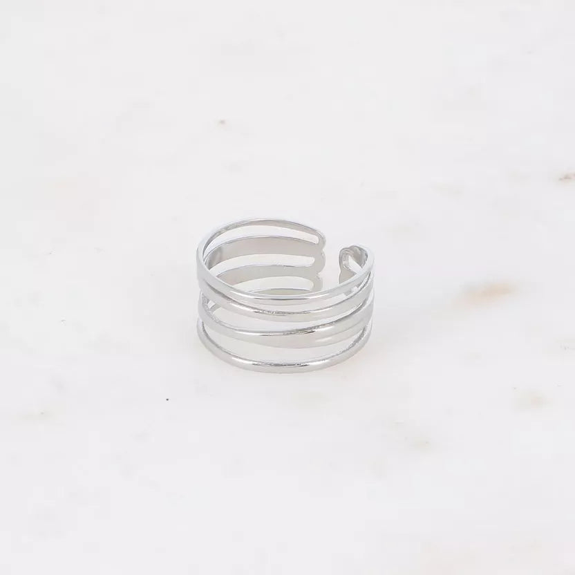 Ring 5 Layers zilver
