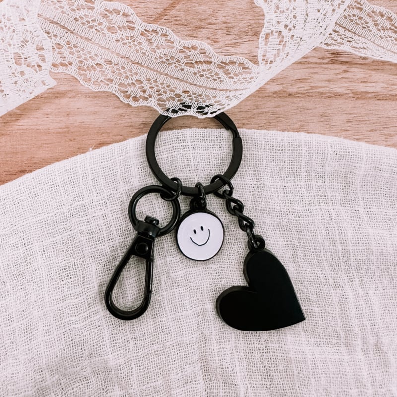 Sleutelhanger Smiley & hartje