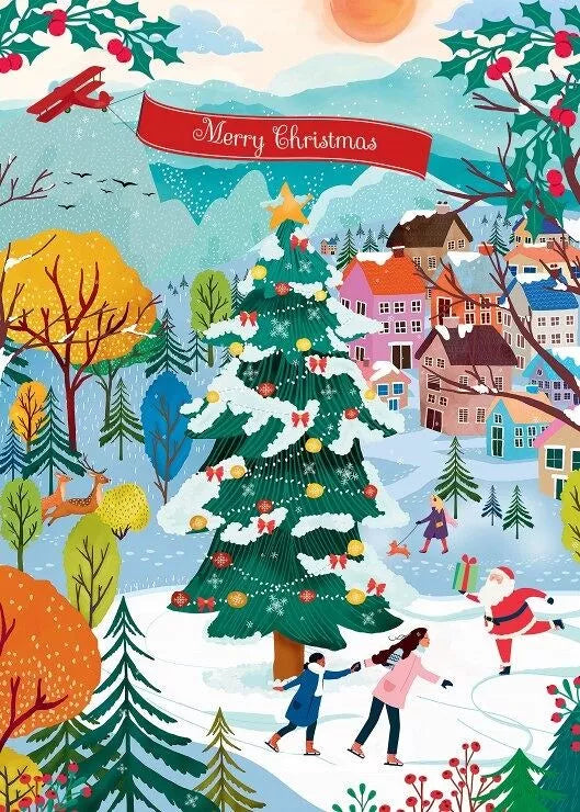 Puzzel Skating into Christmas