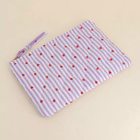 Etui hartjes lila