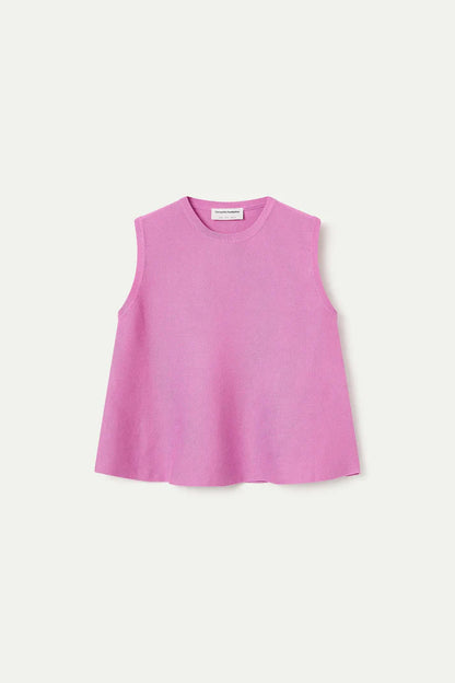 Roze gebreide top