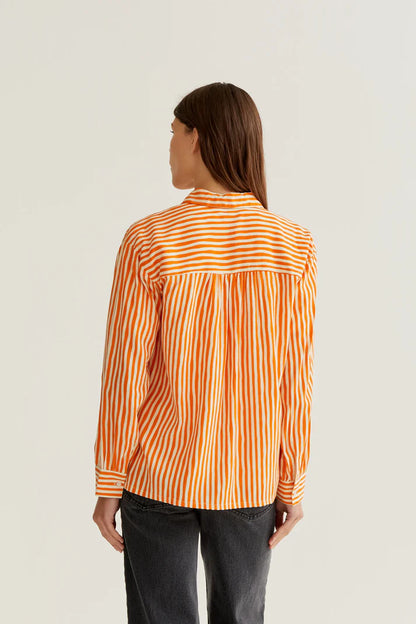 Blouse oranje strepen