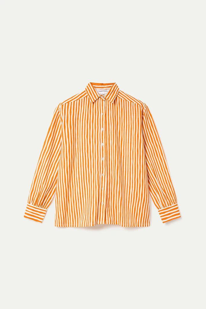 Blouse oranje strepen