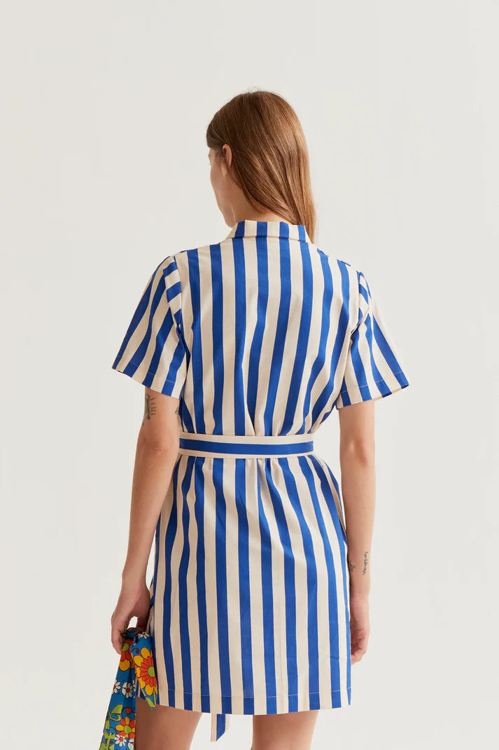 Kleedje blauwe strepen