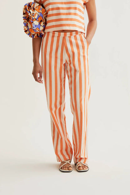 Broek oranje strepen