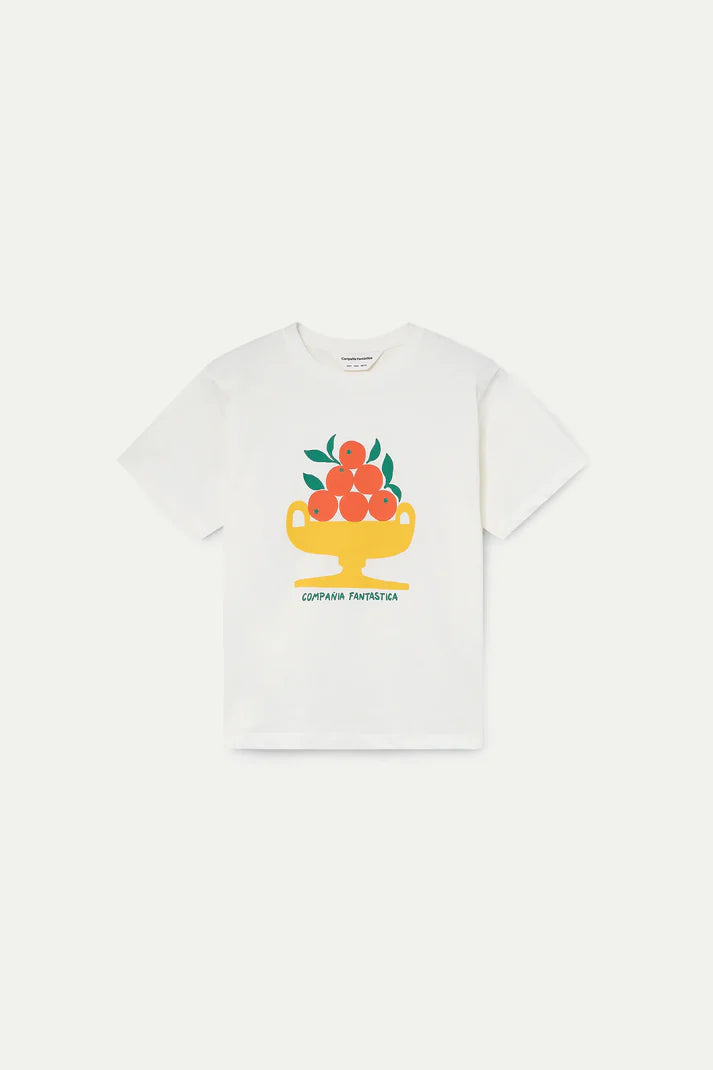 T-shirt mand met appelsienen