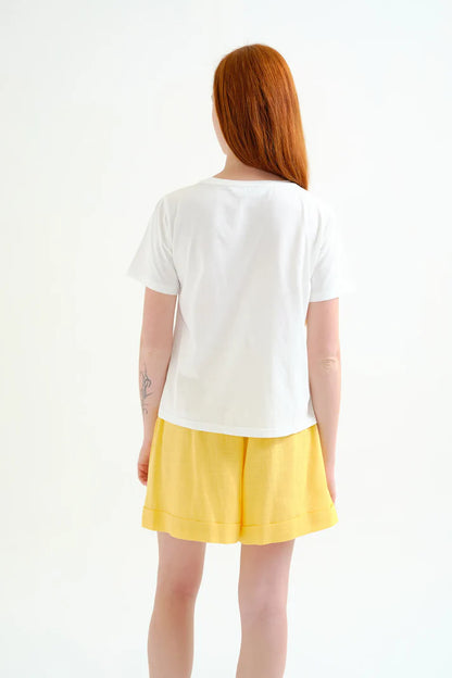 Wit T-shirt gehaakt zakje