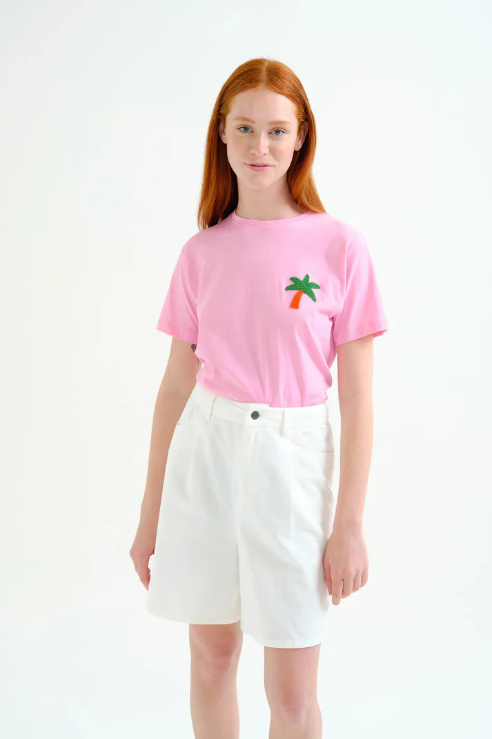 Roze T-shirt palmboom