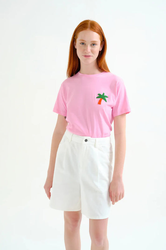 Roze T-shirt palmboom
